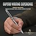 Scriveiner Stainless Steel Ballpoint Pen - Stunning Luxury Pen with Stainless Steel Finish, Schmidt Black Refill, Best Ball Pen Gift Set for Men & Women, Professional, Executive, Office, Nice Pens