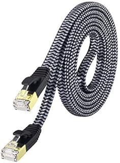 Cat 7 Ethernet Cable 10 ft, MORELECS Nylon Braided Cat 7 Internet Cable 10 ft Ethernet Cable RJ45 Network Cable Cat7 LAN C...