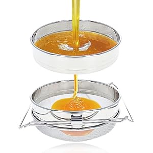 Honey Filter, 2 Piece – Honey Extractor Equipment, Honey Bucket Strainer Honey Extractor Stainless Steel Sieve