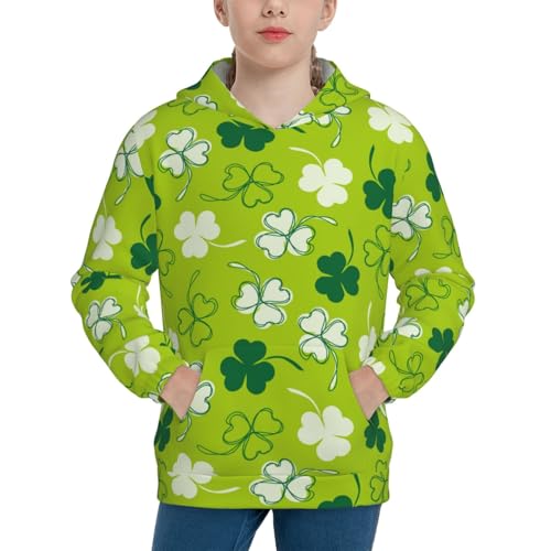 St Patrick's Day7 Kid Hoodies Boys Sweatshirts Girls Pullover with Pocket