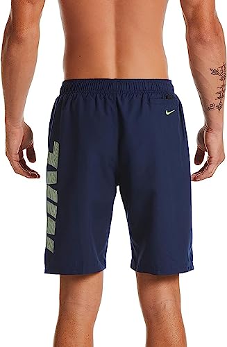Nike Swim Men's Logo Volley Short Swim Trunk, Midnight Navy Rift, X Large #TOP1