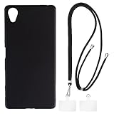 Shantime Sony Xperia X F5121 Case + Universal Mobile Phone Lanyards, Neck/Crossbody Soft Strap Silicone TPU Cover Bumper Shell for Sony Xperia X Dual F5122 (5”)