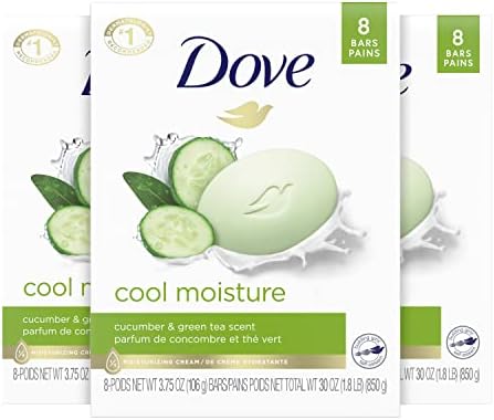Skin Care Beauty Bar For Softer Skin Cucumber And Green Tea More Moisturizing Than Bar Soap 3.75 oz 24 bars