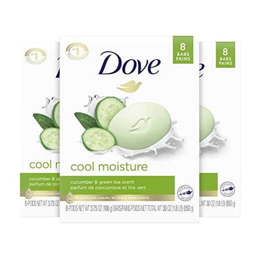 Dove Skin Care Beauty Bar For Softer Skin Cucumber And Green Tea More Moisturizing Than Bar Soap 3.75 oz 24 bars