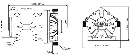 12V 5.5 Gpm 60 Psi Water Diaphragm Pressure Pump #TOP5
