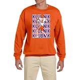 Tenacious Tops Orange Cade Klubnik Text Pic Crew Neck Sweatshirt ADULT 2XL