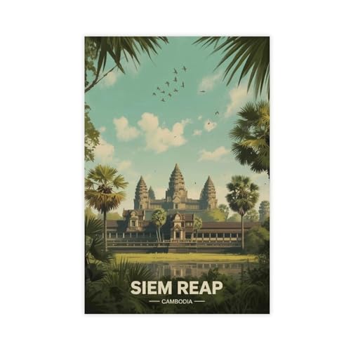 Poster Angkor Wat Siem Reap | Art Cambodgien Décoration 40x60 cm