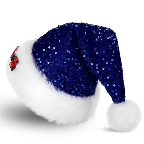 SKYDUE Weihnachtsmütze,Weihnachtsmützen erwachsene -Weiches Material...
