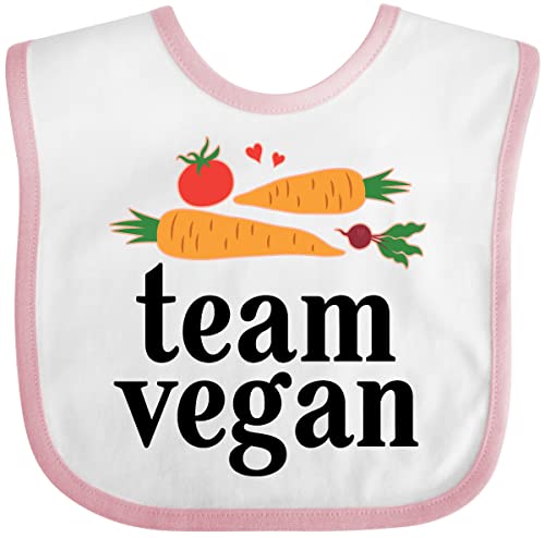 inktastic Vegetarian Team Vegan Baby Bib
