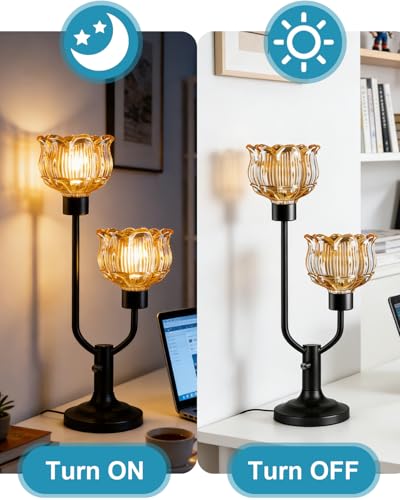 Image of Lightdot Vintage Black Lamp Mid Century Modern Table Lamp Dimmable Gift