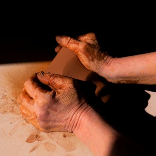 Image of Deouss 50 lbs Low Fire Pottery Clay - Terra Cotta, Cone 06. Earthware Potters Throwing Clay.Ideal for Wheel Throwing,Hand Building,Firing and More,Pottery Clay for Sculpting,Beginners and Advance