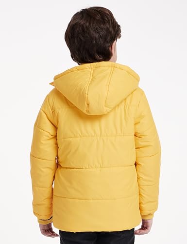 Image of Amazon Brand - Jam & Honey Boys Quilted Winter Jacket With Detachable Hood | Age 2-12 Years