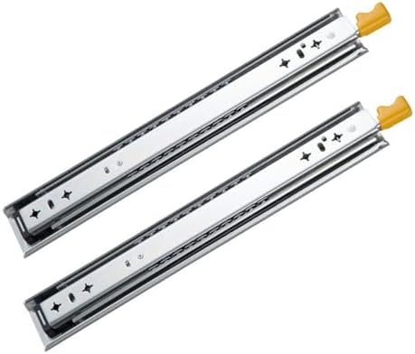 Heavy Duty Drawer Slides,1 Pair of 250LB Full Extension Side Mount Ball Bearing Drawer Rails with Lock for Tool Box Glides Furniture Cabinet Drawer Runners(1350mm/54inch)