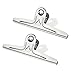 Extra large bouledogue clips, Coideal 2 Pack 30cm en acier inoxydable Jumbo géant liant clips papier pinces support pour planche à dessin, art, enseignants, Bureau à domicile (argent)