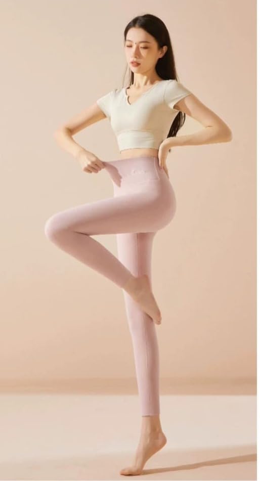 Image of Celary Women's Nude Fleece Lined Leggings - Winter Warm Pantyhose Look, Thermal Tights, Soft & Stretchable Winter Stockings