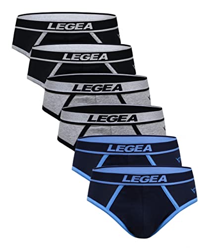LEGEA Slip Uomo Elasticizzato 5001 Confezione 6pz. Multicolore L