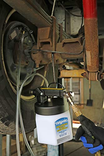 Mityvac MV6830 Pneumatic Brake and Clutch Bleeding Kit, Air Operated, 1.9 Quart (1.8L) Reservoir, Bleeds 2qt Per Minute, Swivel Air Inlet, Automatic Shutoff Valve, Variable Control Thumb Throttle