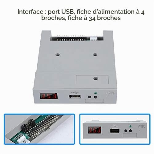 Eboxer SFR1M44-U100 Émulateur USB 3,5 Pouces Lecteur de Disquette 1.44MB Floppy Drive Emulator Mémoire intégrée pour Equipement de Contrôle Industriel – vue 5