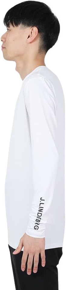 J.Lindeberg 071-21313-004 Thor Long Sleeve Long Sleeve High Neck Golf Wear White/M/Men's, white