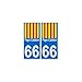 66 Pays Catalan autocollant plaque - droits
