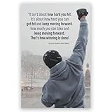 DJBratsche Rocky Balboa Poster Inspirational Quotes Movie Poster Poster Decorative Painting Canvas Wall Art Living Room Poster Bedroom Painting Print Unframed8x12inch, style-6
