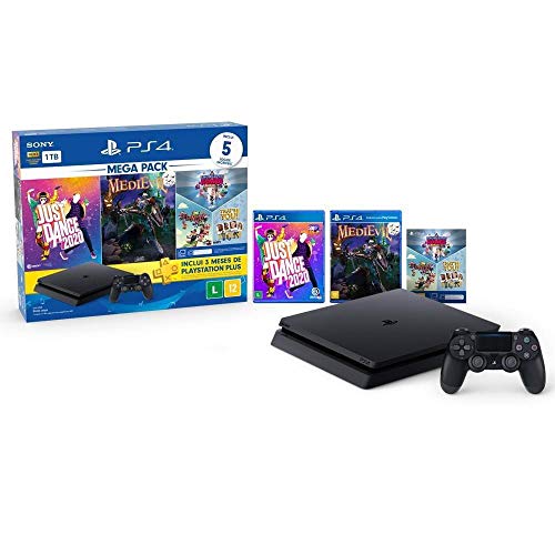 Console PlayStation 4 1TB Bundle 11 - Just Dance 2020, Medievil, Knowledge is Power +Frantics + That