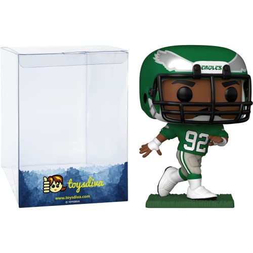 Regg I E W H I T E [Eagl E S]: Fun Ko P O P ! Football Vinyl Figurine Bundle With 1 Compatible 'Toysdiva' Graphic Protector (150 - 51742 - B)