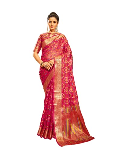Image of SWORNOF Womens Kanjivaram Banarasi Silk Saree Kanchipuram Patola saree