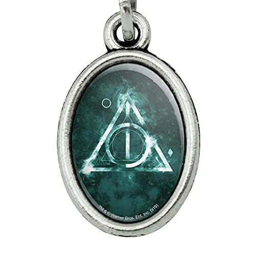 Harry Potter Deathly Hallows Logo Metal Bookmark Page Marker With Oval Charm #TOP2