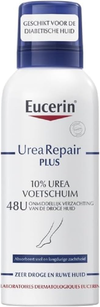 Eucerin UreaRepair Plus 10% Urea Foot Foam 150ml, Moisturising Foam for Very Dry Feet, Foot Treatment Skincare with Urea and Ceramides