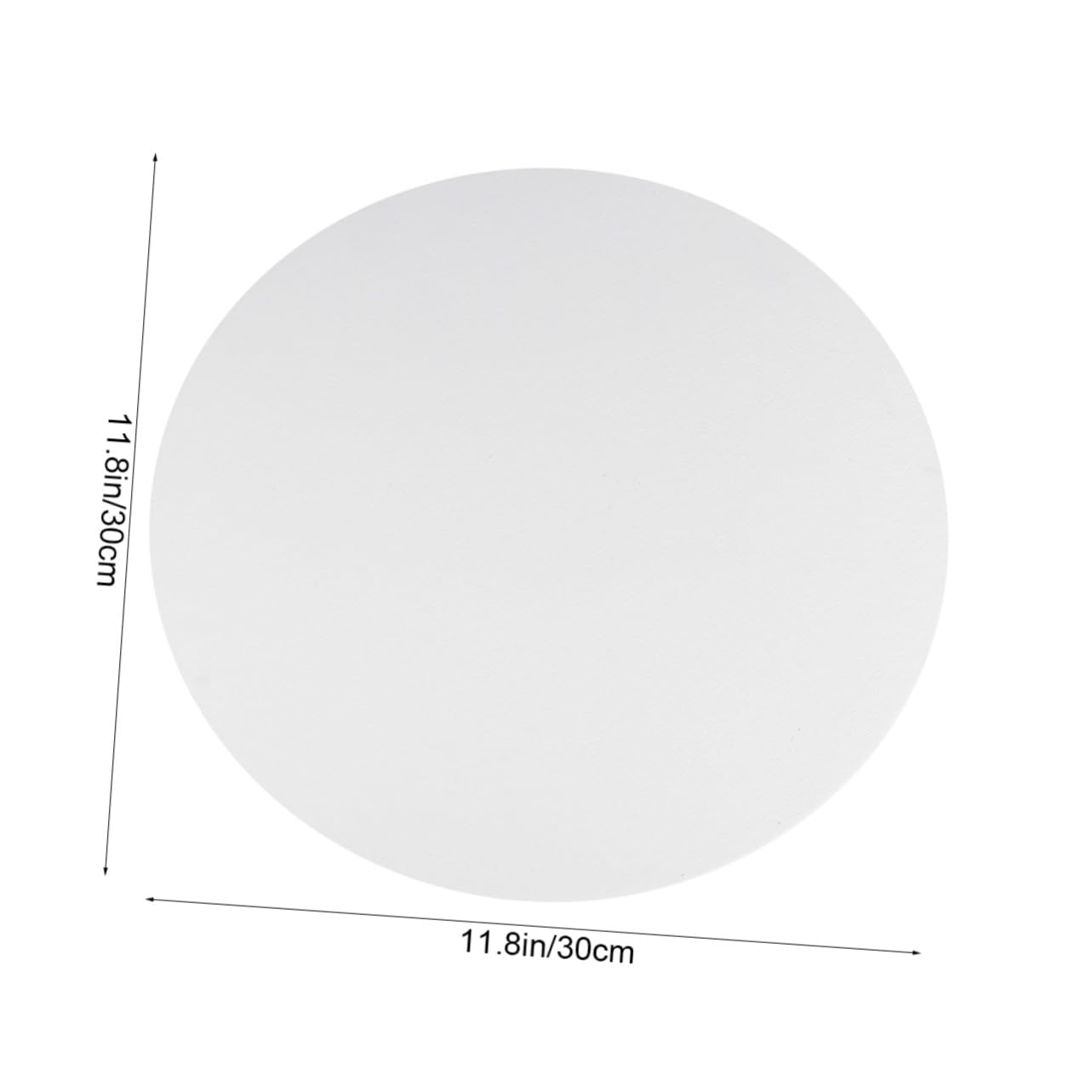 6 Toiles à Peindre Rondes en Toile de Coton Blanche 30 Cm pour Peinture à L'huile et Acrylique, Lot de 6 Pièces, Cadre Fixe, pour Peinture DIY et Loisirs Créatifs