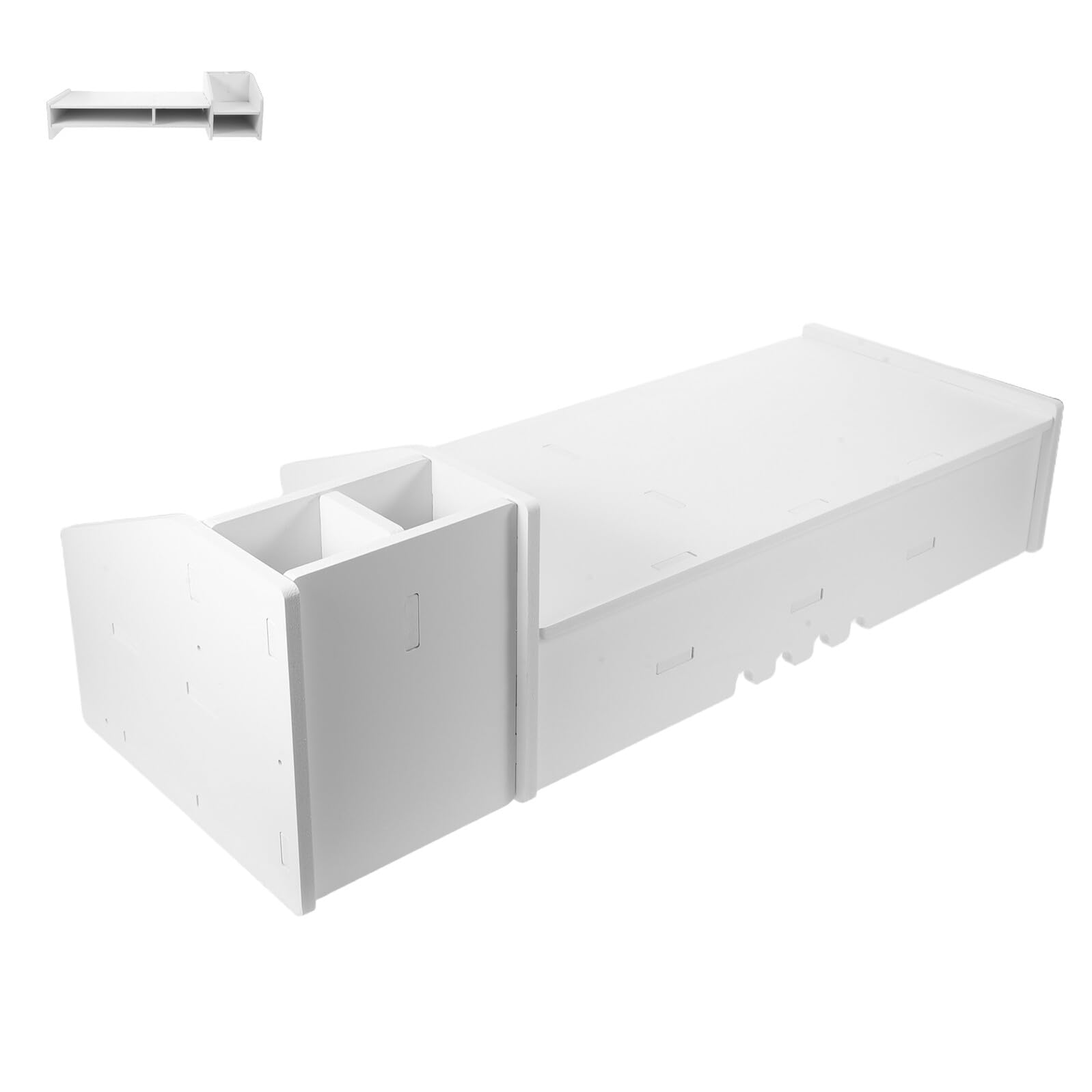 Ergonomiczny Podstawa pod Monitor Komputerowy z Szufladą Do Biurka Stabilny Stojak Ekran PC Organizer pod Laptopa Do Domu i Biura Podwyższenie Powierzchni Roboczej
