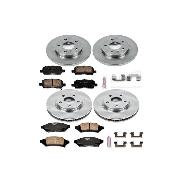 Image of PowerStop Front and Rear Brake Kit for Pontiac Grand Prix 2004 - Z17 Ceramic Brake Pads & Disc Rotors Replacement, KOE1587
