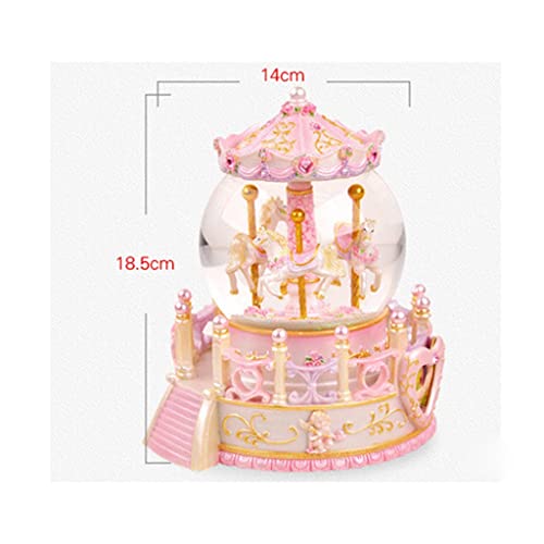 Seasd Carousel Crystal Ball Princess Music Box Ornaments Drifting Snow Octave Box Girls Birthday Gifts Christmas ( Color : Black-Jojo's Bizarre Adventure1 , Size : 18.5Cm*14Cm ) #TOP1