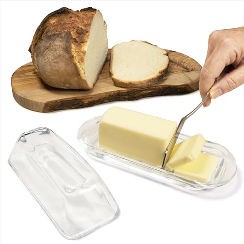 Kangaroo 10254 Crystal Glass Butter Dish thumb #3