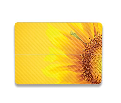 Image of MightySkins Carbon Fiber Skin Compatible with Microsoft Surface Laptop Studio 2 (2023) Full Wrap Kit - Sunflower Yellow | Protective, Durable Textured Carbon Fiber Finish | Made in The USA