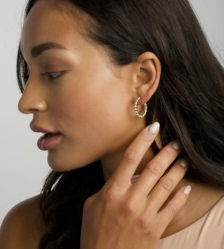 Gold Hoop Earrings Set for Women, 18 Pairs Hypoallergenic Chunky Open Pearl Hoops Earring Multipack, Gold Statement Hoop Earrings for Women Trendy Jewelry - Image 7