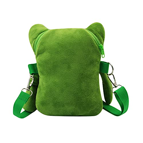 Ankomina Women Kids Cute Plush Frog Crossbody Bag Small Cell Phone Wallet Coin Purse Bag Shoulder Handbag #TOP2