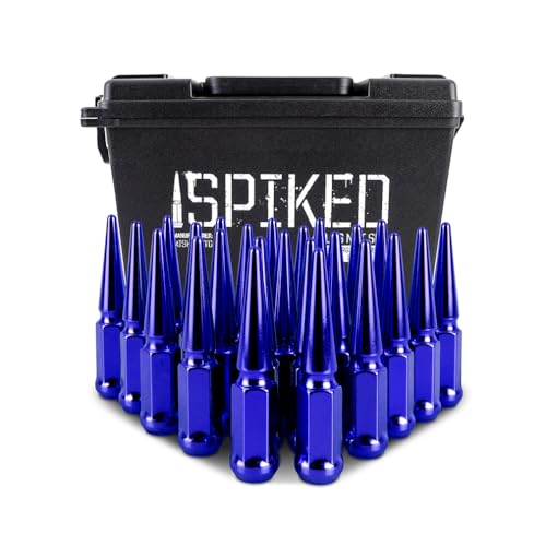 Image of Mishimoto Spiked Lug Nuts, M12x1.5, 24-PC Set, Blue