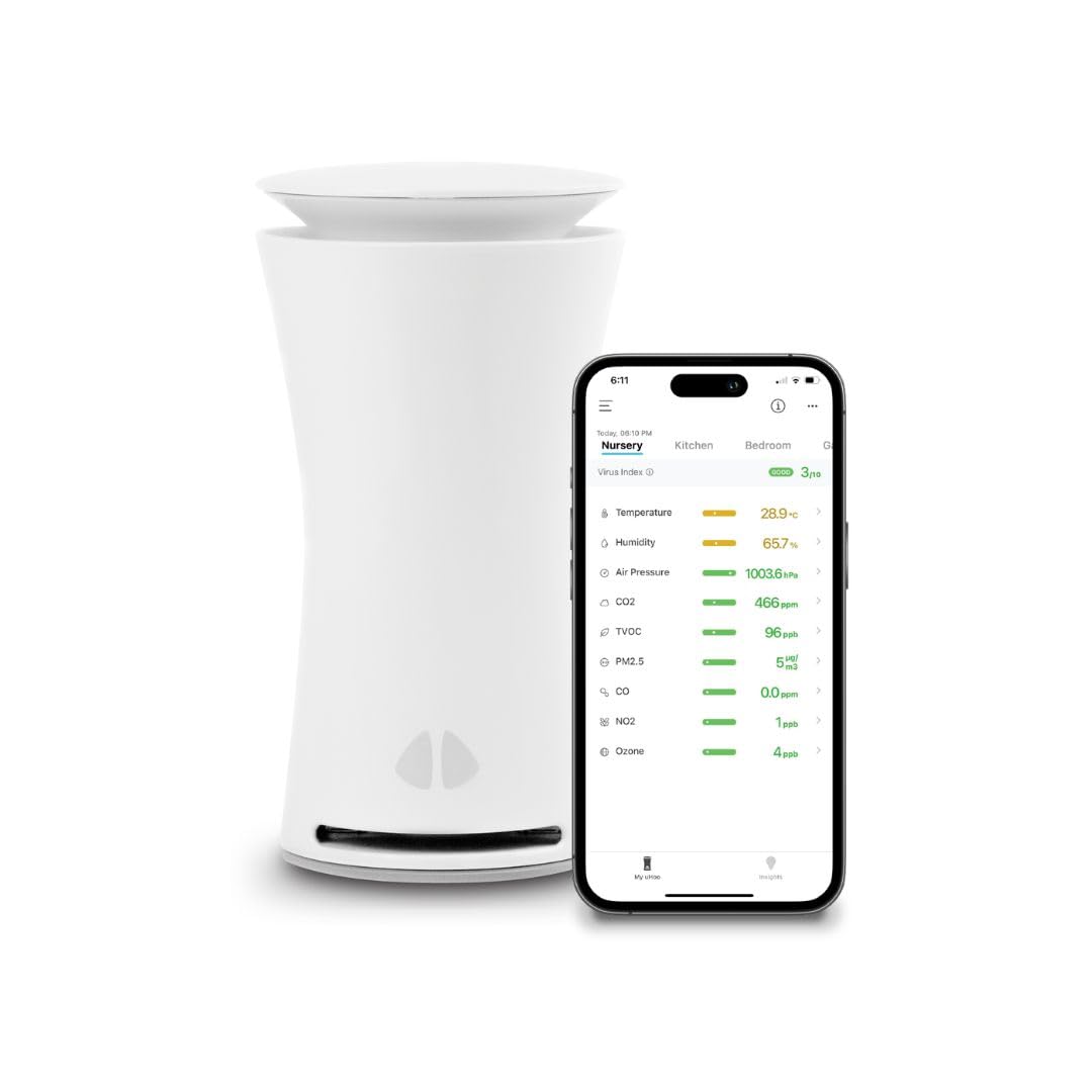 uHoo Indoor Air Quality Sensor 9 in 1 Smart Air Monitor to Boost