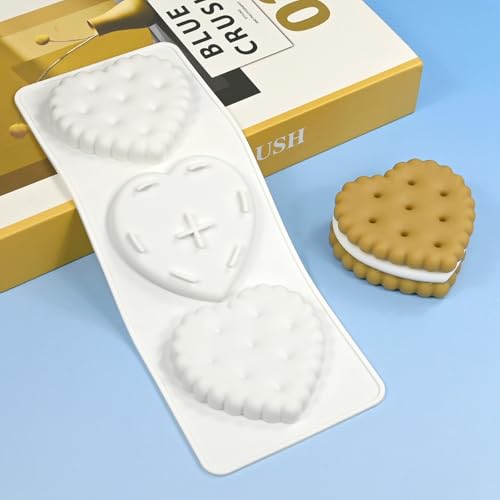 mostsom Silicone Mold Mousse Molds Love Heart Shaped Cookie Mousse Cake Silicone Molds Soap Mold DIY Chocolate Dessert Mold Pudding Jelly Kitchen Baking Tools (D_ Love Heart)