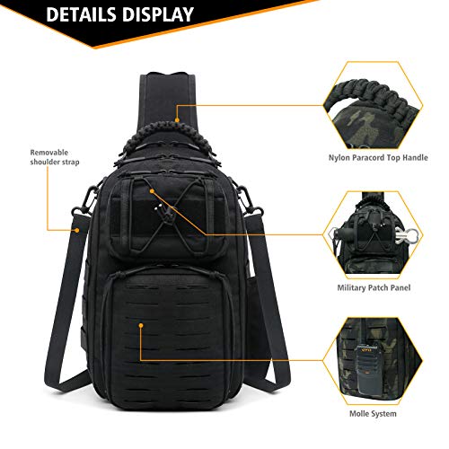 Antarctica Tactical Sling Bag Men Military Backpack Shoulder Bag Molle Pack Assault Daypack Large #TOP1