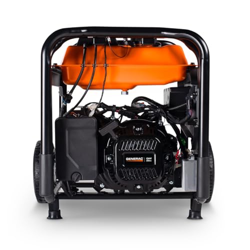 Image of Generac 6,875 Starting Watt Portable Gas Generator - Electric Start - Home Backup or RV Ready - Heavy Duty Frame - Quiet, Long Runtime, Emergency Power - 50-State Compliant