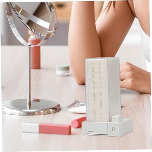 Dispensador automático de discos de algodón con pegatinas caja organizadora sellada para baño 6