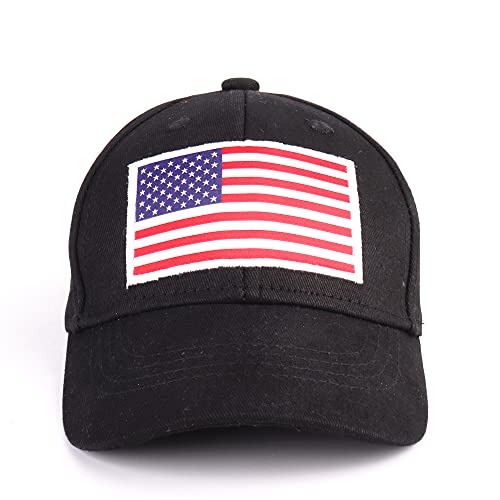 Langzhen Kids Toddler Outdoor American Flag Adjustable Baseball Cap Cotton Baby Sun Hat For Boys Girls(Usa-M-Navy Blue) #TOP1