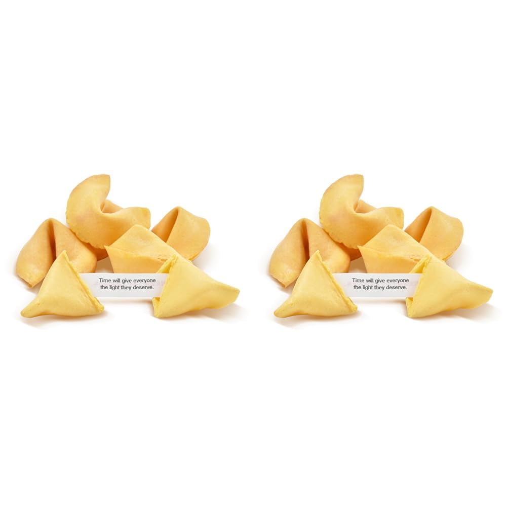 Photo 1 of Soeos Fortune Cookies, Fortune Cookies Individually Wrapped Bulk, Approx 50 Cookies, Individually Packed Crisp Cookies with Fun, Traditional Chinese New Year Fortune Cookie, 8 Ounce (2 Pack) 50 Count (Pack of 2)