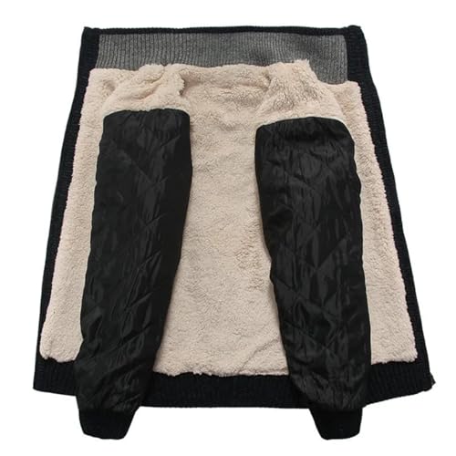 Men Thicken Wool Sweater Knit Stripe Cardigan Sweaterscoat4