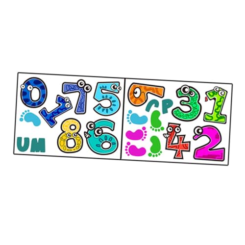 CORHAD Self-Adhesive Floor Stickers Number Game Lattice Decals Boys and Girls Room Decorative Numbers