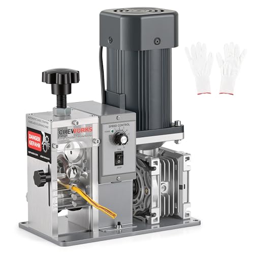 Image of CREWORKS 250W Electric Wire Stripper Machine, 0.06 inch-1.18 inch, Adjustable Speed | Strips 0.06-1.18 in cables, 1.5 to 30 mm scrap copper wire recycling; 60Si2Mn spring steel and 6061 aluminum build
