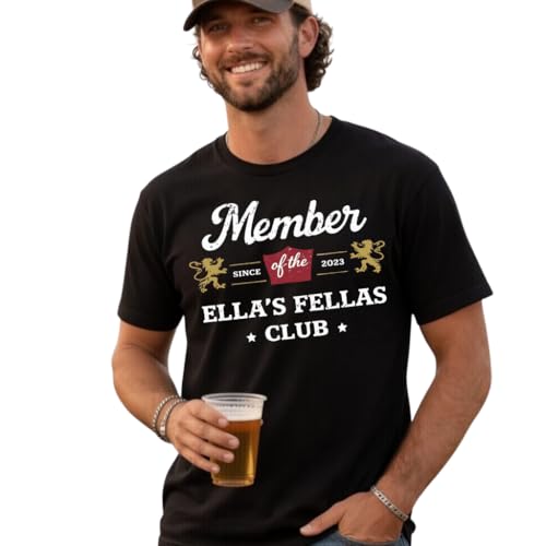 Ellas Fellas Club Shirt Men Member Since 2023 Tee (US Alpha X-Large Regular Regular Black)
